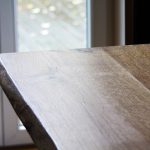Eiche Tischplatte mit Naturkante