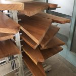 Holz-Treppenstufen, gewendelt aus Eiche